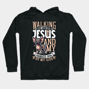 Jesus and dog - Ecuadorian Hairless Dog Hoodie